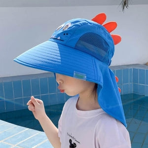 Chapéu Boné de Sol Praia Piscina Protetor Contra Raios UV - Azul